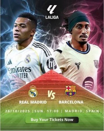 Real Madrid vs Barcelona Jonli efir 26.10.2025