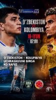 JCh-2026. Oʻzbekiston — Kolumbiya o'yini Jonli efir 18-06-2026